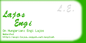 lajos engi business card